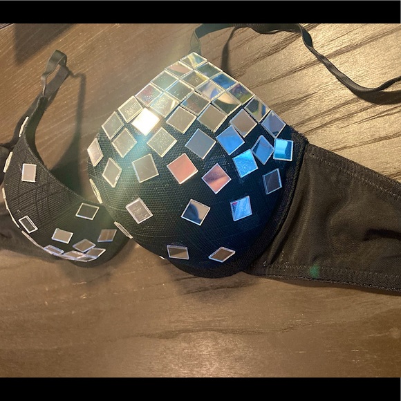 Mirror Detailed Rave Bra - Picture 2 of 4